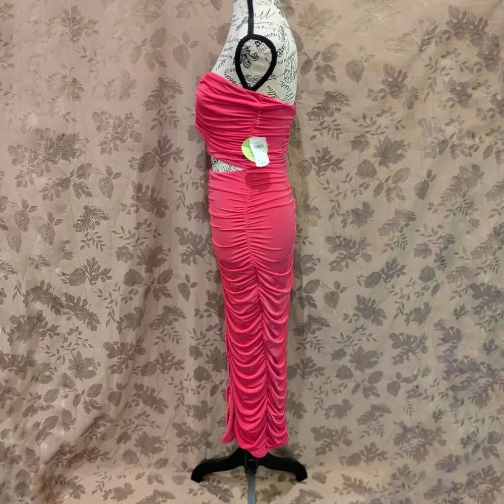 Windsor Fuchsia Ruched Strapless Formal Dress, Size S, New With Tags! - Picture 3 of 15